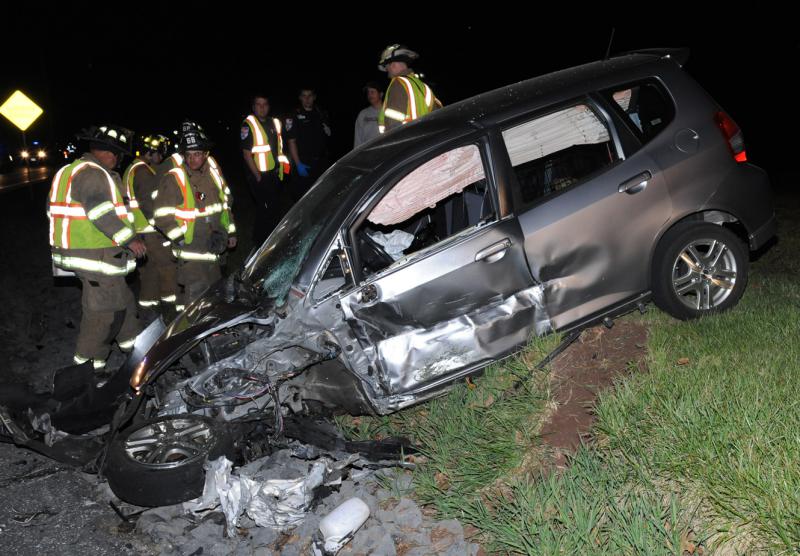 On Friday, April 16, two car collision on Carlisle Rd near Ridge Rd, Warrington Twp.  photos by Curt Werner