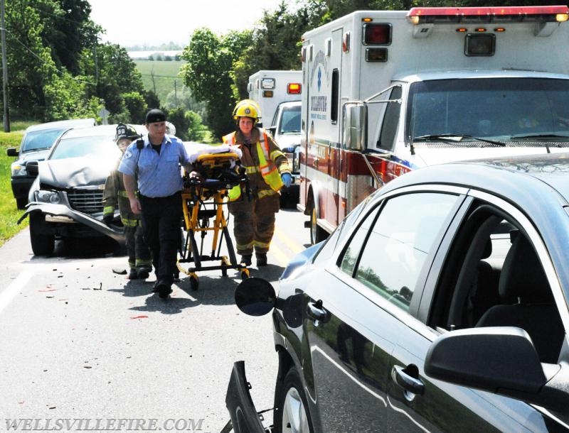 Three vehicle accident on Carlisle Road near Wellsville on Wednesday, May 25.  photo by curt werner