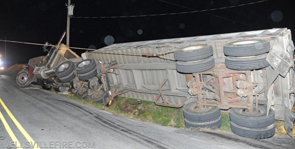 On Tuesday evening, November 19, a school bus and tractor trailer hauling corn collided at the intersection of Ridge Road and Bentz Mill Road.  photos by curt werner