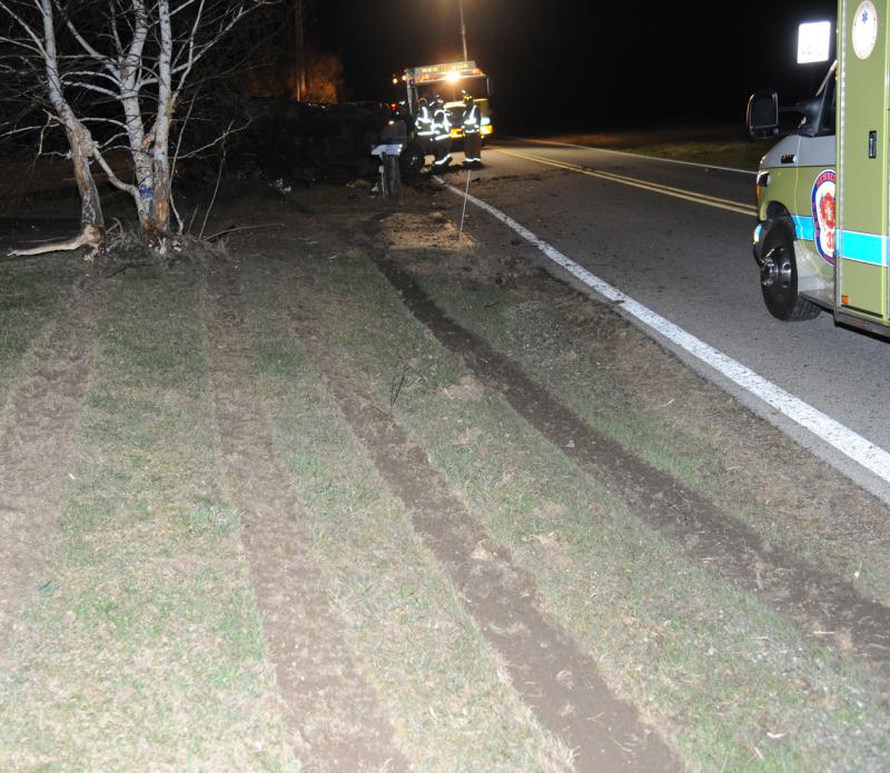 Vehicle overturned 3/21/16, 22:53. on Pinetown Road.  photo by curt werner