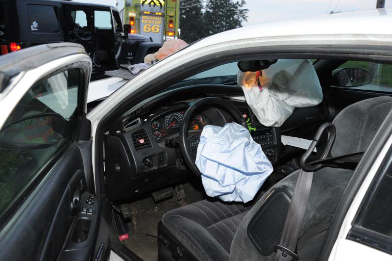 Two vehicle crash on Carlisle Rd & Mt. Top Rd, Warrington Twp. on 05/29/15. Photo by Curt Werner