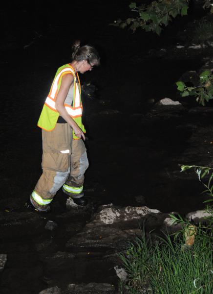 Truck into creek near intersection of Ridge and Bentz Mill Road on Friday, July 24.