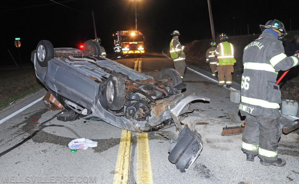 Rollover in Washington Township on Sunday, March 31.  photo by curt werner

