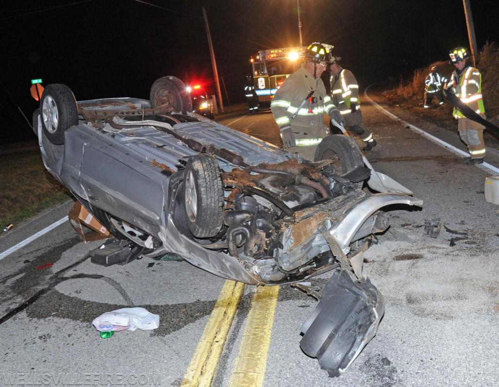 Rollover in Washington Township on Sunday, March 31.  photo by curt werner