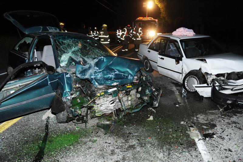 On Friday night, April 1, 11:00 p.m., two cars collided at the intersection of Pickett Road and Davidsburg Road, Washington Township, sending three people to a local hospital.  Wellsville Fire Company, East Berlin Fire Company, Liberty Ambulance, fire police and the Pa. State Police were on the scene.
photo by curt werner