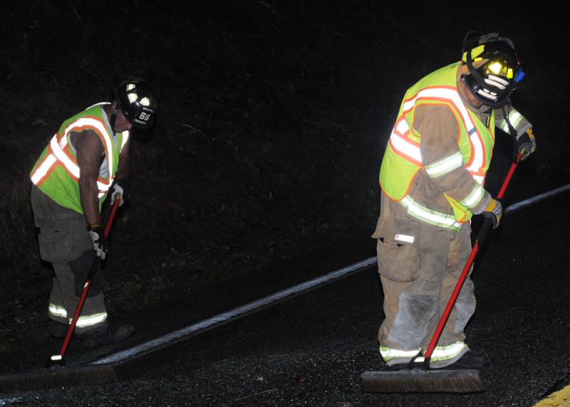 Car rollover on Alpine Road on Thursday, October 22.  Photos by Curt Werner