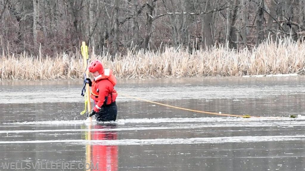 1/12/19 Deer rescue, Wellsville Fire Company, Pa. Game Commission and DCNR.  photos by curt werner 