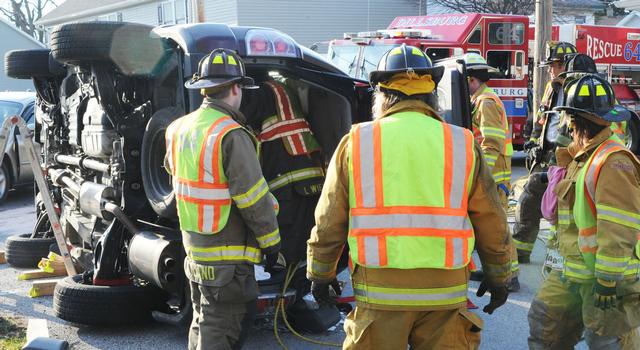 Two vehicle accident with entrapment in Franklintown.  Photos by Curt Werner