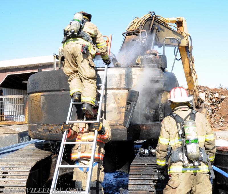 03/09/17 Wellsville and East Berlin responded to a excavator fire.  photos by curt werner
