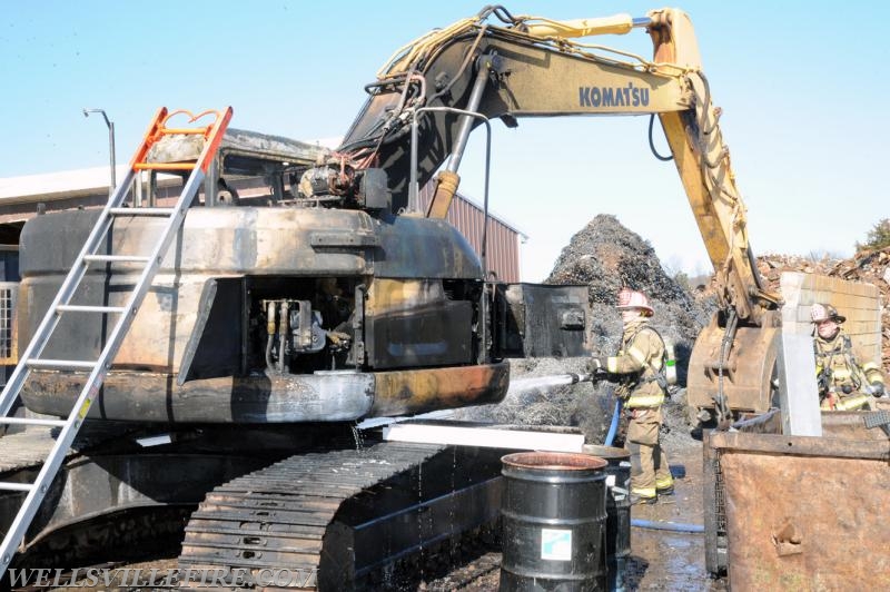 03/09/17 Wellsville and East Berlin responded to a excavator fire.  photos by curt werner