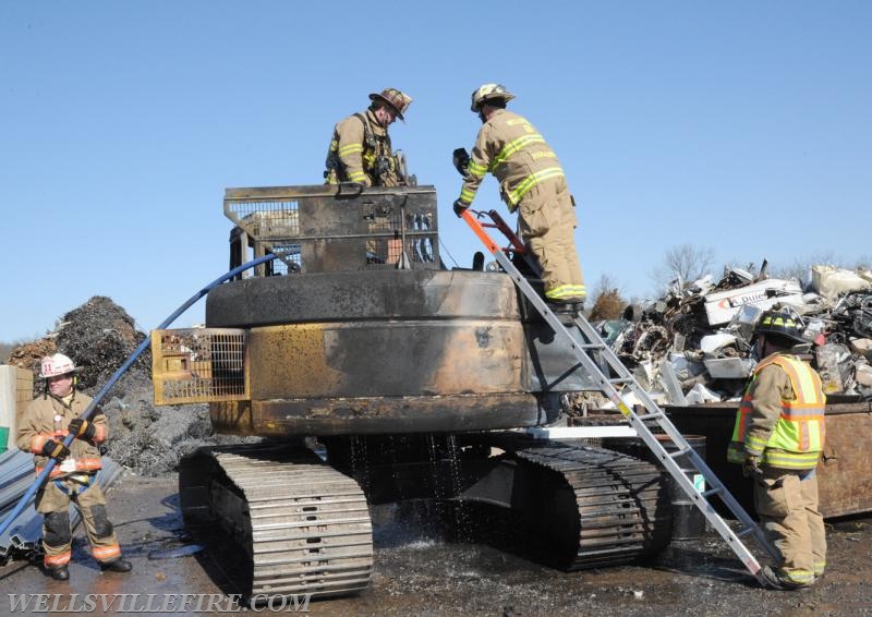 03/09/17 Wellsville and East Berlin responded to a excavator fire.  photos by curt werner