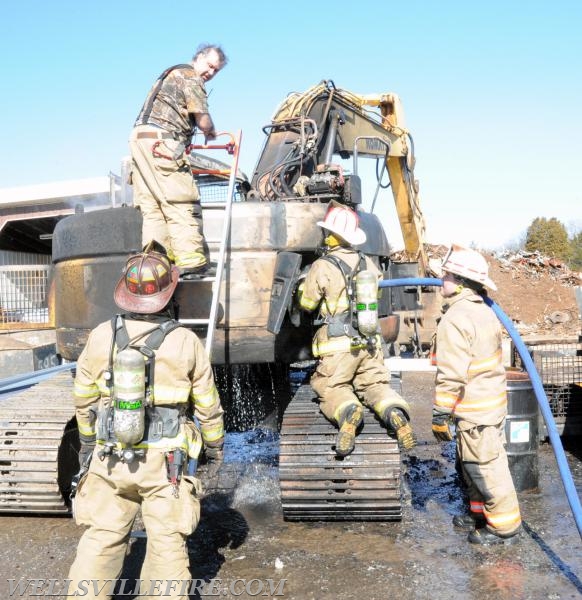 03/09/17 Wellsville and East Berlin responded to a excavator fire.  photos by curt werner