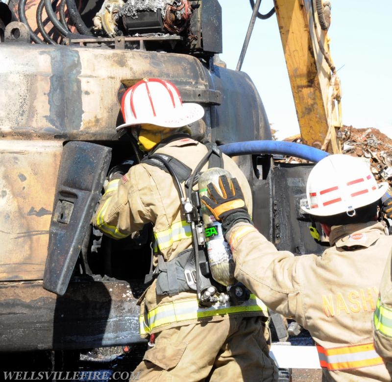 03/09/17 Wellsville and East Berlin responded to a excavator fire.  photos by curt werner