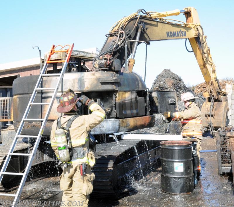 03/09/17 Wellsville and East Berlin responded to a excavator fire.  photos by curt werner