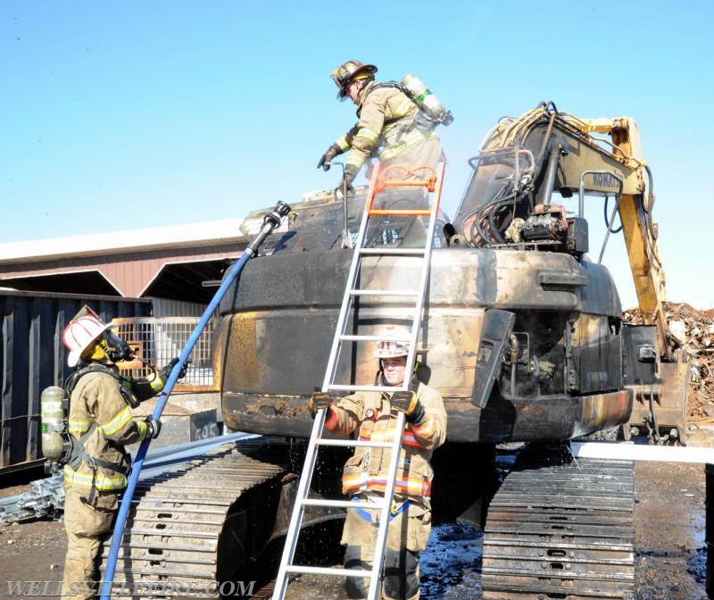 03/09/17 Wellsville and East Berlin responded to a excavator fire.  photos by curt werner