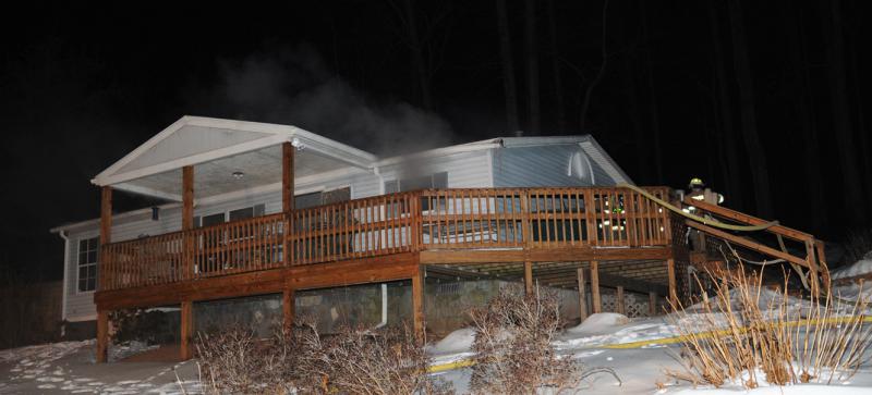 House fire on Old York Road, Friday, Feb. 27, 2015.
