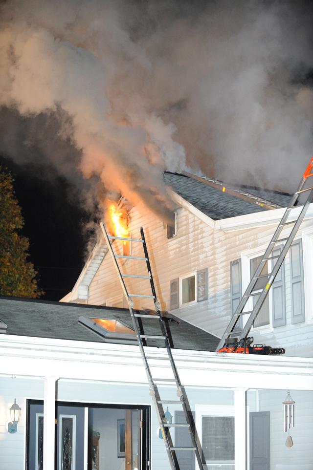 Chimney Fire on Big Rock Drive, Tuesday, November 5. Photos by Curt Werner