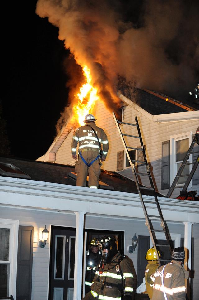 Chimney Fire on Big Rock Drive, Tuesday, November 5. Photos by Curt Werner