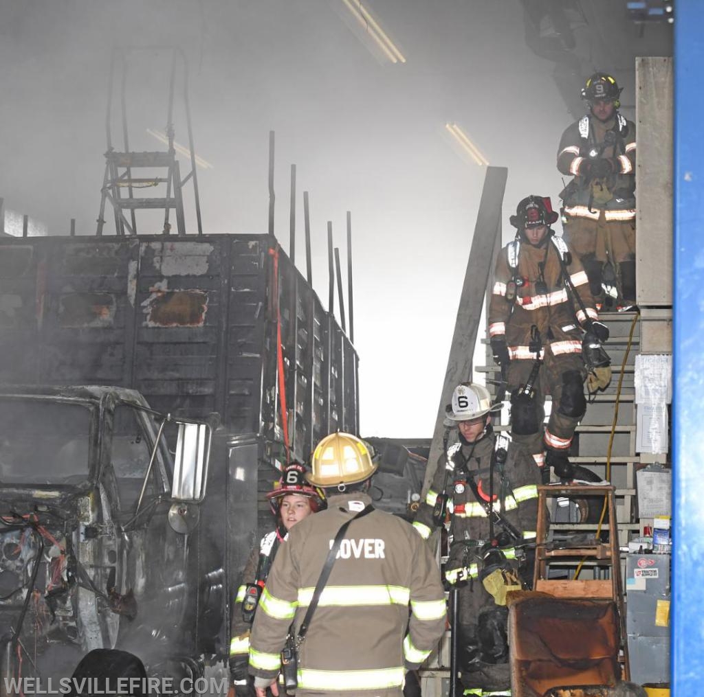 Friday, January 18, truck fire in garage on Zeigler road.  photos by curt werner