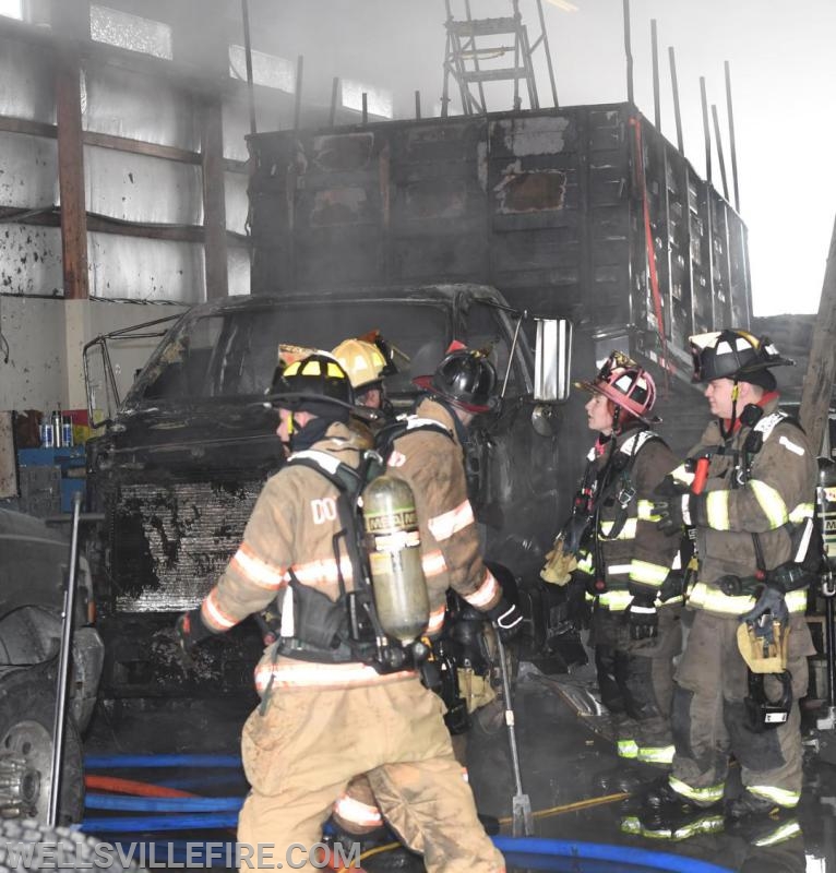 Friday, January 18, truck fire in garage on Zeigler road.  photos by curt werner