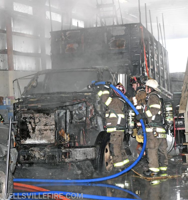 Friday, January 18, truck fire in garage on Zeigler road.  photos by curt werner