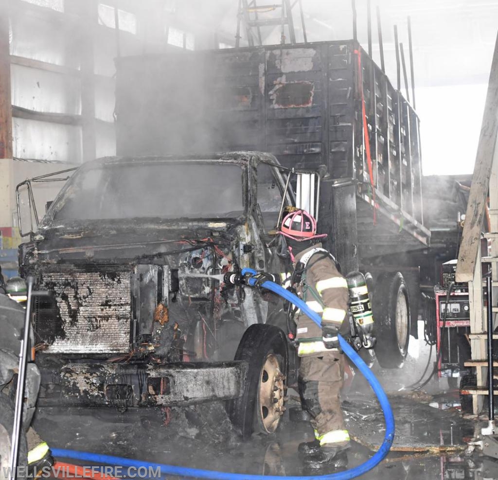 Friday, January 18, truck fire in garage on Zeigler road.  photos by curt werner