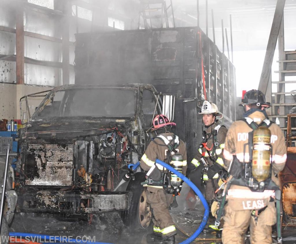 Friday, January 18, truck fire in garage on Zeigler road.  photos by curt werner