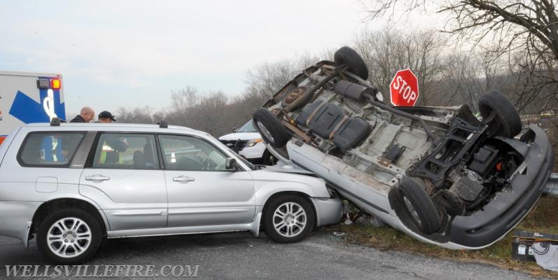 On Monday morning, November 28, 9:52 a.m., two vehicles collided at the intersection of Harmony Grove Road and Detters Mill Road, Warrinton Township.  photos by Curt Werner
