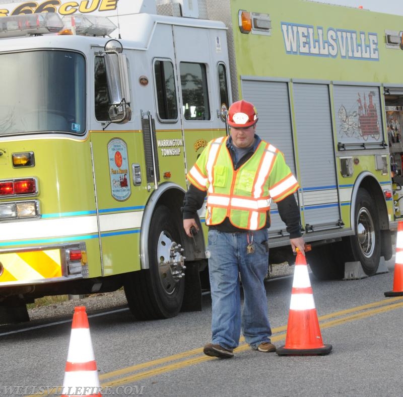 On Monday morning, November 28, 9:52 a.m., two vehicles collided at the intersection of Harmony Grove Road and Detters Mill Road, Warrinton Township.  photos by Curt Werner