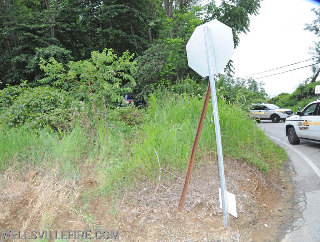 8/7/20 crash up hill into woods at Old York Road and Game Road, Washington Township.  photos by curt werner
