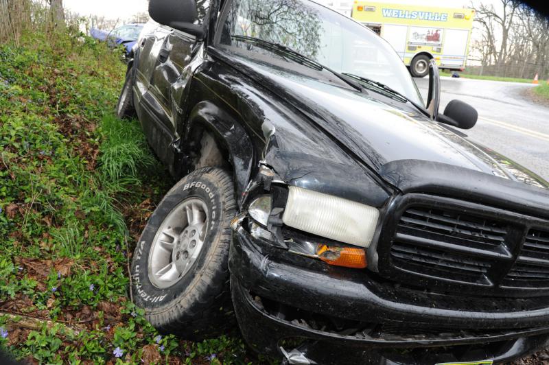 On Monday, April 4, 3:22 p.m., two vehicles collided at the intersection of Ridge Road and Kralltown Road in Washington Township.  One person was taken to an area hospital.  Wellsville Fire Company, fire police, Dillsburg Ambulances and Pa. State Police were on the scene.
