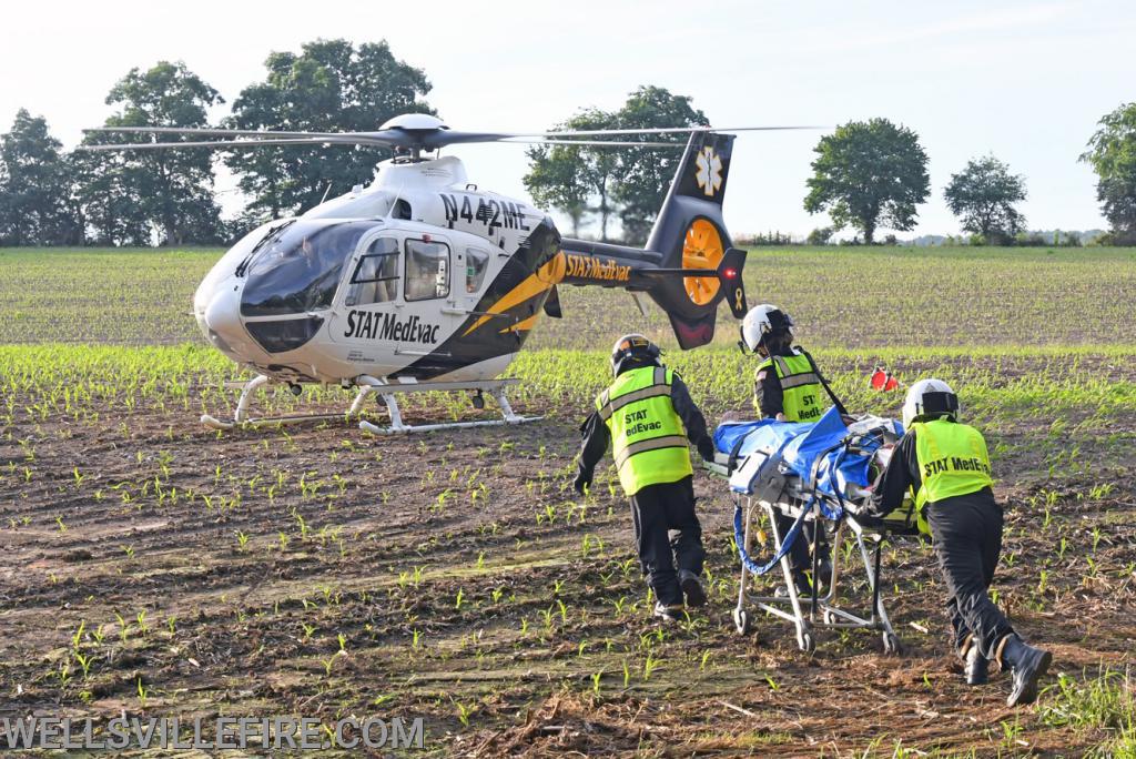 Early Wednesday morning a crash with entrapment near the intersection of Kralltown Road and Ridge Road, Washington Township.  Driver was flown by State MedEvac to an area hospital.  Wellsville Fire Company and fire police, Gelsinger EMS and Pa. State Police were on the scene.