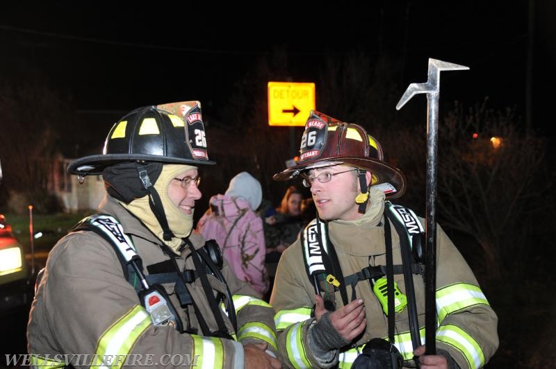 Fire on Bentz Mill Road, Kralltown on Wednesday, November 23.  Photos by Curt Werner