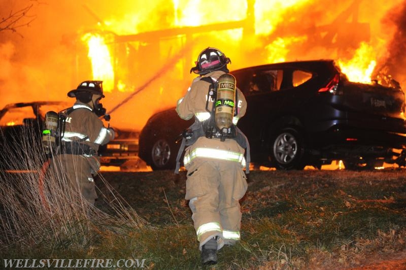 Fire on Bentz Mill Road, Kralltown on Wednesday, November 23.  Photos by Curt Werner