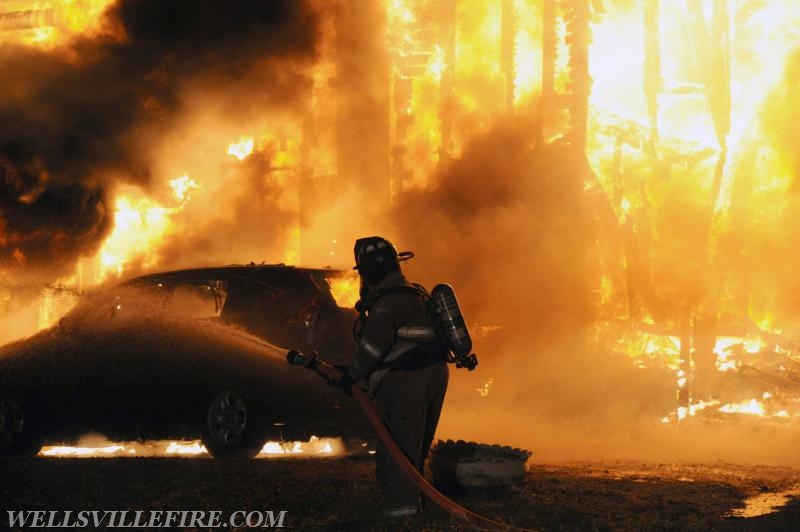 Fire on Bentz Mill Road, Kralltown on Wednesday, November 23.  Photos by Curt Werner