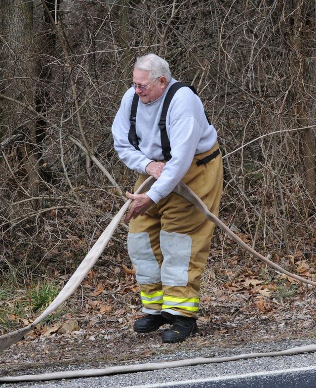 Mobile Home Fire, second alarm, Mt Zion Road, Warrington Township.  photo by Curt Werner