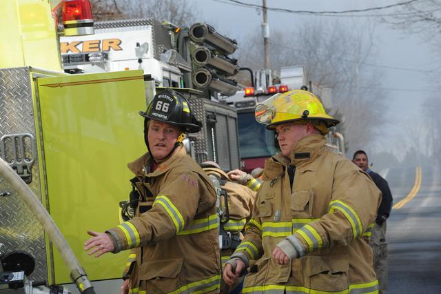 Mobile Home Fire, second alarm, Mt Zion Road, Warrington Township.  photo by Curt Werner