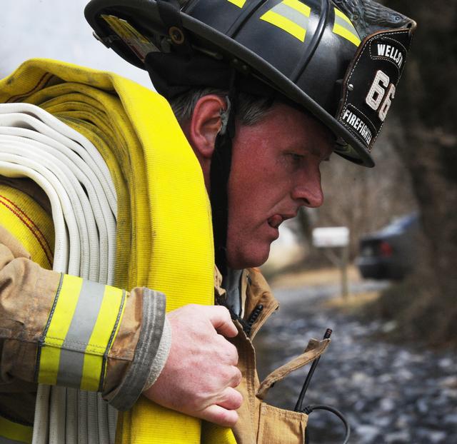 Mobile Home Fire, second alarm, Mt Zion Road, Warrington Township.  photo by Curt Werner