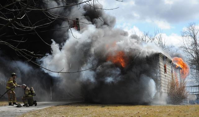 Mobile Home Fire, second alarm, Mt Zion Road, Warrington Township.  photo by Curt Werner