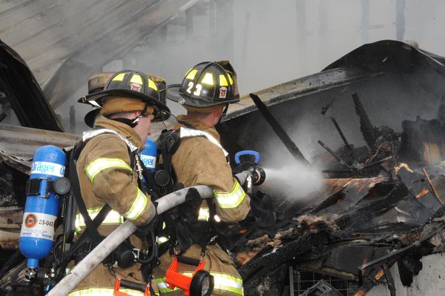 Mobile Home Fire, second alarm, Mt Zion Road, Warrington Township.  photo by Curt Werner