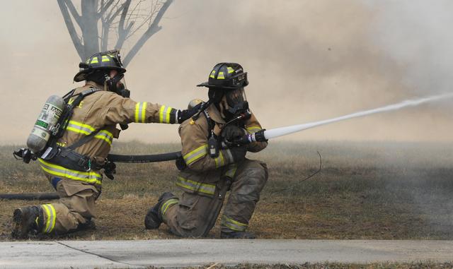 Mobile Home Fire, second alarm, Mt Zion Road, Warrington Township.  photo by Curt Werner