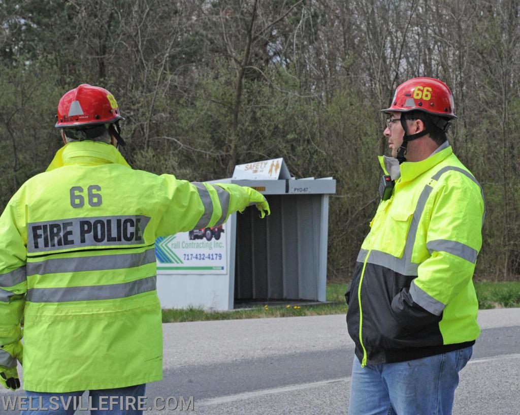 Wreck on Old York Road, Warrington Township on April 15.  photos by curt werner