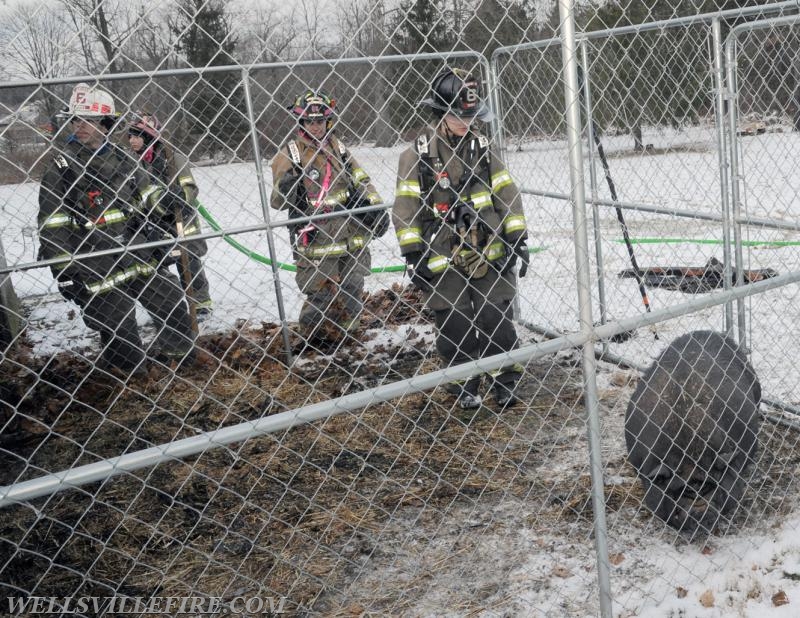 Shed fire with pig on January 6.  Rossville rd and Carlisle Road. Pork sandwiches served afterward, kidding.  photo by curt werner