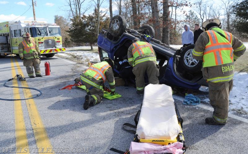 3/11/17 rollover on Pinetown Road, Warrington Township.  photos by curt werner