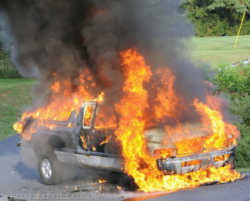 On Tuesday, September 20, 5:50 p.m., a pickup truck caught on fire of Warrington Township in the 1900 block of Old York Road.  Wellsville Fire Company responded and put the fire out.  No injuries were reported.
