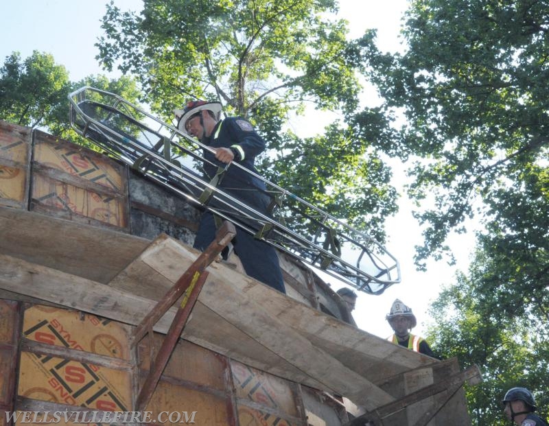 7/21/17 Friday:  Waste water tank rescue at Ski Roundtop.  photos by curt werner