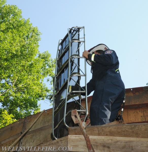 7/21/17 Friday:  Waste water tank rescue at Ski Roundtop.  photos by curt werner