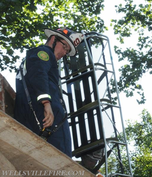 7/21/17 Friday:  Waste water tank rescue at Ski Roundtop.  photos by curt werner