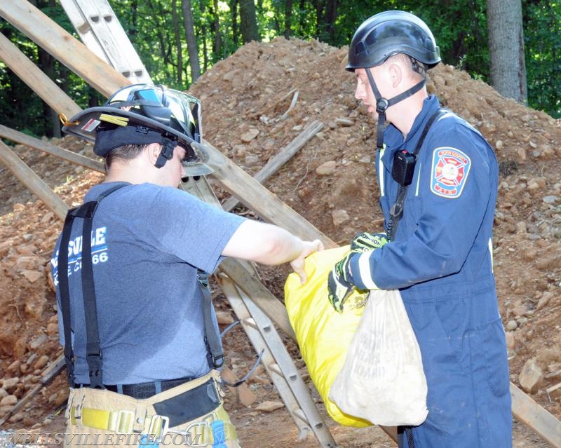 7/21/17 Friday:  Waste water tank rescue at Ski Roundtop.  photos by curt werner