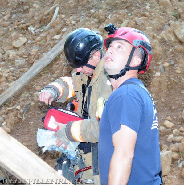 7/21/17 Friday:  Waste water tank rescue at Ski Roundtop.  photos by curt werner